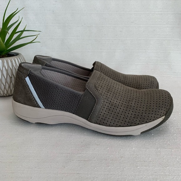 DANSKO Halle Gray Perforated Suede Slip On Comfort Sneaker Woman’s EU38 US7.5-8 - Picture 3 of 16